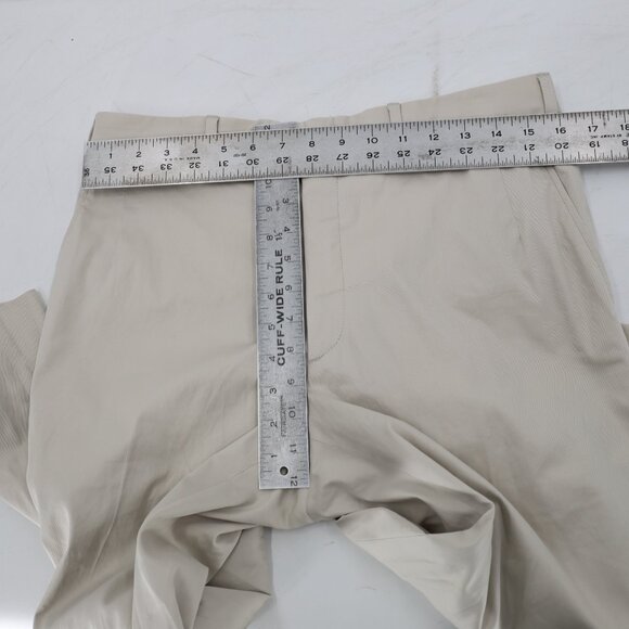 Brioni Journey Trouser mens 32x29 EU50 Sea Island Cotton Neutral flat front pant - Picture 5 of 15